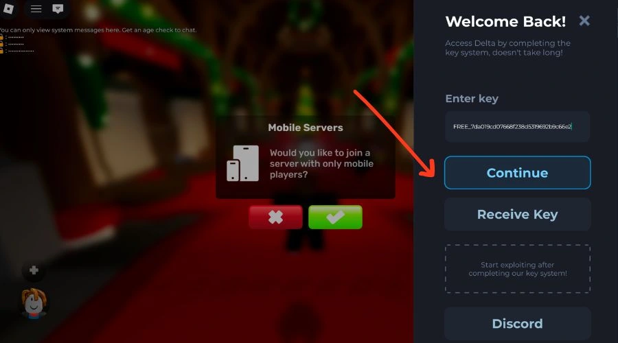Paste key into Delta Executor